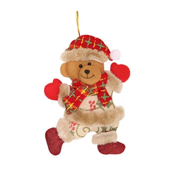 Happy New Ja DIY julepynt Julegave Santa Claus Snemand Træ Hængende Dukke Hængende Dekorationer XKW