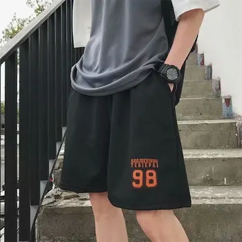 Harajuku Gotisk Stil Graffiti Streetwear Sort Casual Shorts med Høj Talje Sommeren Kvinders Shorts Retro Nye Sports Shorts til Kvinder
