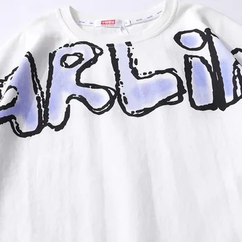 Harajuku T Shirts Mænd Brev Print 2021 T-Shirt Kort Ærme Mode Casual Streetwear Hiphop Par Sommer Toppe Tee Tøj