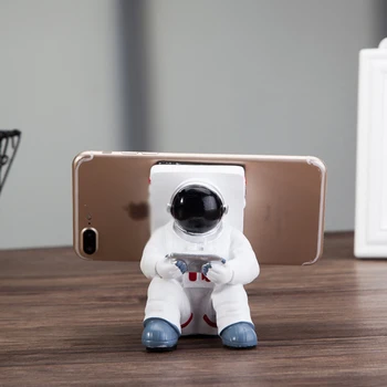 Harpiks Astronauter Ornamenter Universal Mobiltelefon Stand Holder til Iphone Xiaomi Beslag Gave Legetøj, Hjem, Kontor, Skrivebord Dekoration