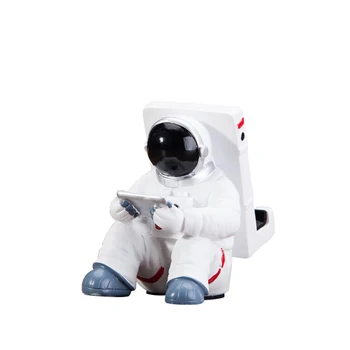 Harpiks Astronauter Ornamenter Universal Mobiltelefon Stand Holder til Iphone Xiaomi Beslag Gave Legetøj, Hjem, Kontor, Skrivebord Dekoration