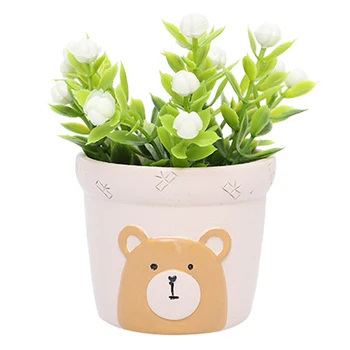 Harpiks Cute Flower Pot Storage Container Pot Urtepotte Vindue Boks, Blomster, Have, Boligindretning Mini Craft Flower Pot