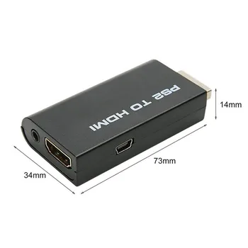 HDV-G300 PS2 til HDMI 480i/480p/576i Audio Video Converter-Adapter 3,5 mm Audio Output Understøtter Alle PS2 visningstilstande