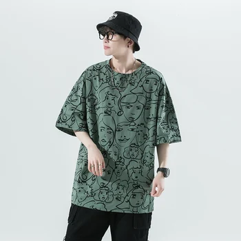 HENCHIRY Sommeren Afslappet Neutral Top Mode Mænds kortærmet T-shirt Afslappet Harajuku Nye Oversize Street Tendens Løs Fat Par