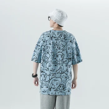 HENCHIRY Sommeren Afslappet Neutral Top Mode Mænds kortærmet T-shirt Afslappet Harajuku Nye Oversize Street Tendens Løs Fat Par