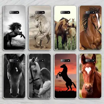 Hest Dyr, der Kører cool Telefonen Tilfælde Gennemsigtig for Samsung A71 S9 10 20 HUAWEI p30 40 ære 10i 8x xiaomi note 8 Pro-10t 11