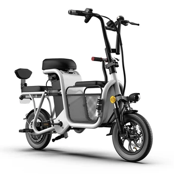 High carbon stål el-cykel voksen elektriske motorcykel el-cykel for forældre og barn 12 tommer 48V 350W foldet e cykel