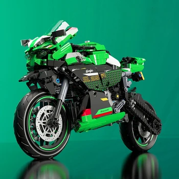 High-Tech Super Motorcykel Kawasokied H2R ZX-25R S1000RR Model Mursten MOC Racing Bil byggesten Drenge Legetøj til Børn Gaver