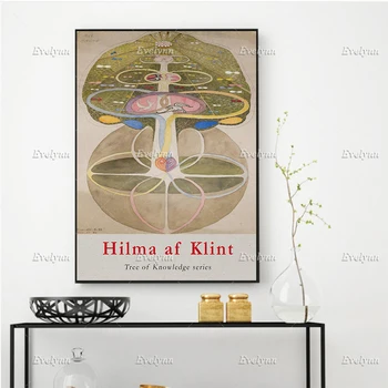 Hilma Af Klint Udstilling Vintage Plakat,Træet Til Kundskab Serie,Matisse,Klimt,Væg Kunst Prints Hjem Indretning Lærred FloatingFrame