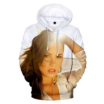 Hip hop Kpop 3D Print, Mænd/Kvinder, Sweatshirts Demi Lovato Trøjer med Lange Ærmer Hætteklædte Plus Size Afslappede Sweatshirts Pullover Toppe