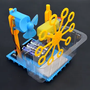 Hjemmelavet Boble Maskine Elektrisk Videnskab Kreative DIY Forsamling Boble Maskine i Høj Kvalitet, Praktisk Praktisk Børn Toy