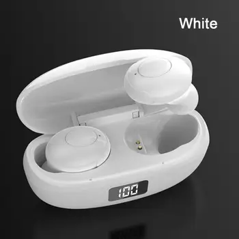 Hkt-6 Bluetooth-5.0 Hovedtelefonerne til støjreduktion Trådløse Sports Headset I Øret Touch Kontrol Hovedtelefoner Med LED Digitalt Display