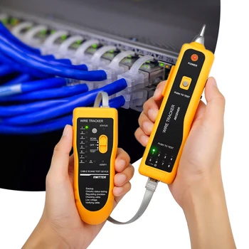 Holdbar Med Hovedtelefon RJ45 RJ11 Kabel Tester Lommelygte Ethernet-Multifunktion For Wireman Værktøj Wire Tracker Linje Finder
