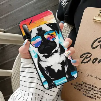 Hot Franske Bulldog Hund Mops Sort Silikone Phone Case For Samsung Galaxy S9 S10 S20 S30 S21 Plus Ultra S10e S8 S7 Dække