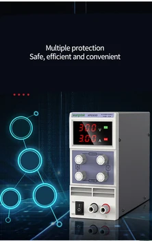 Hot KPS303D Justerbar Høj præcision dobbelt LED-display skifte DC Strømforsyning beskyttelse function30V3A 110V-230V 0,1 V/0.01 EN EU