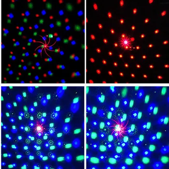 Hot LED 128 mønster scenebelysning strobe magiske lys bolden RGB-party disco ball club Jul lyd og lys laser projektor