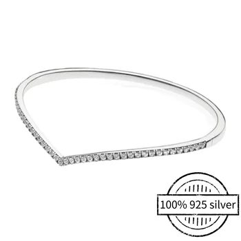 Hot Salg 925 Sterling Sølv Armbånd Med Hjerteformet Perforeret Armbånd Til Kvinder, Der Passer Oprindelige Charme Smykker
