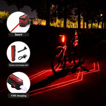 Hot Salg Cykel baglygte USB-Genopladelige Nat Riding Advarsel Cykling Tilbehør N66