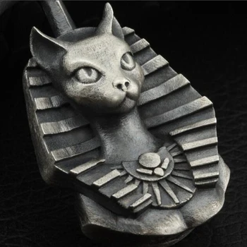 Hot salg ren tin ægypten til farao, kat mænds mode retro hip hop halskæde sweater kæde