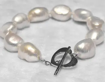 Hot sell charmerende 9-11 mm hvid, barok perle halskæde, Armbånd, Øreringe 18