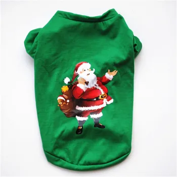Hot Sell Kreative 1PC Nye Polyester Jul Pullover Hættetrøjer Hund Tøj Kat Santa Hund Shirt Hvalp Sweater Casual Tøj