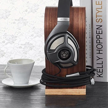 Hovedtelefon Stå Øretelefon Beslag Headset Bøjle Træ Skrivebord Displayet Stå U-Form