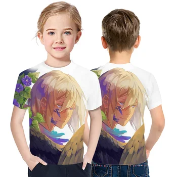 Howl ' s Moving Castle 2021 Nye Piger Og Drenge T-Shirt-3D Print, Casual Løs, kortærmet Børns Kreative Enkel Top
