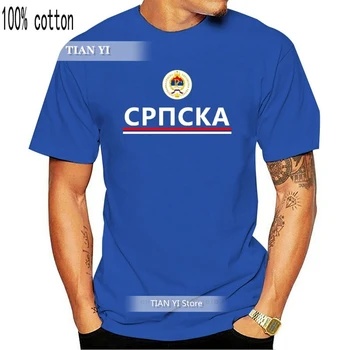 Humor Mænd Tshirt Oprindelige Srpska Sporter Jersey Style med Kyrilliske bogstaver T-Shirt Stor Størrelse XXXL Unisex Camisa Tee Toppe i 2020