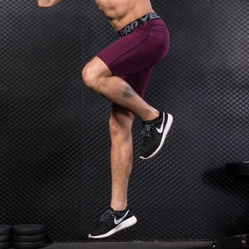 Hurtig Tør Kompression Shorts til Mænd Bodybuilding Trænings-og Stramme Shorts i Sweat med sportstøj, Korte Bukser Fitnesscentre Shorts Mandlige