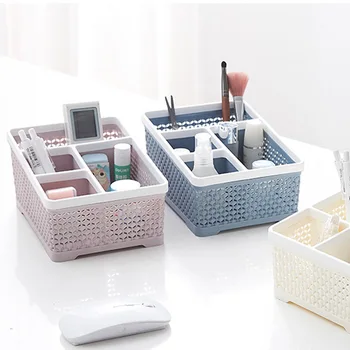 Husstand kosmetik opbevaringsboks makeup børste læift desktop efterbehandling skrivebord og hylde, bruser simple storage box 3#