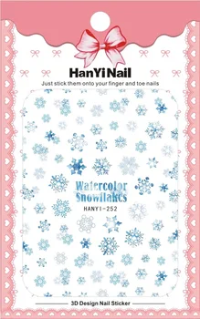 HY242-272 Nye Ankomst Selvklæbende Søm Kunst Sticker Negle Wrap Mærkat Tips Vinter Jul Tiger Dyr Fleurs Manicura klistermærker