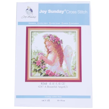 Håndværk Blomst Angel Cross Stitch Kit 14 CT 35*35 cm