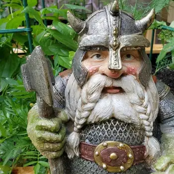 Håndværk Vise Formen Simulering Viking Victor Nordiske Dværg Gnome Miniature Dværg Figur Statue Havearbejde Indretning For Gard