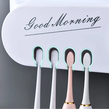 Hængende Tandbørsteholder Automatisk Tandpasta Squeezer Dispenser Storage Rack Badeværelse Tilbehør Sæt Husholdningsartikler Gaver