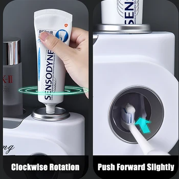 Hængende Tandbørsteholder Automatisk Tandpasta Squeezer Dispenser Storage Rack Badeværelse Tilbehør Sæt Husholdningsartikler Gaver