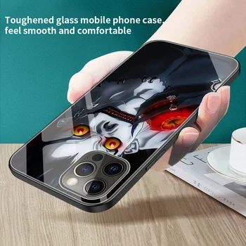 Hærdet Glas Telefon-etui til Apple iPhone 11 12 Pro Max 8 7 Plus-XR-X XS SE 2020 6 6S Sort Kant Dække Shell Death Note Ryuk