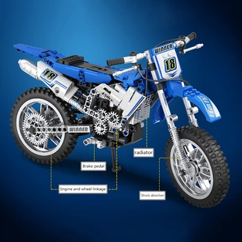 Høj-boret Motorcykel Dele til Samling af Kit, Kreative Opbygning af Motorcykler Partikler for Børn og Autocycle Elskere