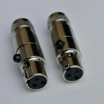 Høj kvalitet 10stk/masse mini-xlr 3 pin female Audio Mic-stik TA3FSH Mini-XLR-Stik med Stål Shell