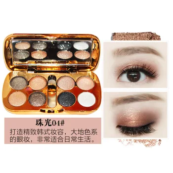 Høj Kvalitet i 8 Farver Makeup Øjenskygge Palette Mat Diamant Glitter Mat øjenskygge i En Palet Blush Makeup Sæt for Skønhed
