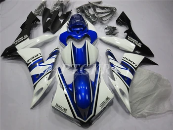 Høj kvalitet Ny sprøjtestøbe ABS Motorcykel Fairing kit Passer Til Yamaha YZF R1 2004 2005 2006 Brugerdefinerede Hvid Blå