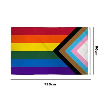 Høj Kvalitet Rainbow Flag Polyester Udskrivning Flag Have Flag Hjem Dekoration 90x150Cm Køkken bordløber #W