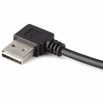 Høj Kvalitet Reversible Design 100cm/1m USB 2.0 Venstre & Højre Vinklet 90 Grader Mandlige og Kvindelige forlængerkabel
