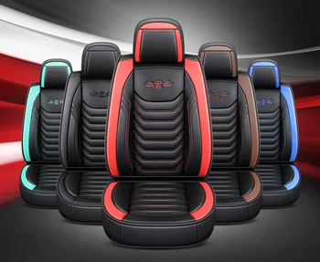 Høj kvalitet, Sort rød blå Læder Bil sædebetræk For jaguar xf-xe f tempo x-type tilbehør