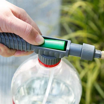 Højt Tryk Luftpumpe Manuel Bærbare Sprøjte Justerbar Vand At Drikke Flaske Spray Hoved Dyse Have Vanding Af Haven Værktøj