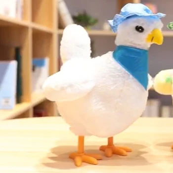 Hønen At Lægge Æg Plys Lyst Til Kylling Udstoppet Legetøj Elektrisk Musik Dancing Kids Julegave Til Desktop-Toy Børn Lege Bedst Sælger Legetøj