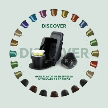 Icafilas Udskiftning Adapter Krups for Nescafé Dolce Gusto Mini Mig Espresso Kapsel holder med Crema Genanvendelige Og Pod Filter