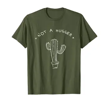 Ikke en Hugger Sjove Kaktus Elsker Gave Design-Skitse Doodle T-Shirt