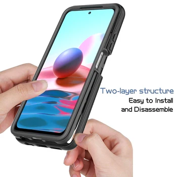 Ikke-fingeraftryk Solid Tydelig måde Tilfældet for Xiaomi Redmi Note 10 4G Poco M3 X3 NFC-10T Lite 9T 9S 9A 9C Telefon Taske