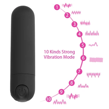 IKOKY USB Charge 10 Frekvens Kvindelige Masturbator Klitoris Stimulator Vaginal G Spot Sex Legetøj til Kvinder Kraftfulde Bullet Vibrator
