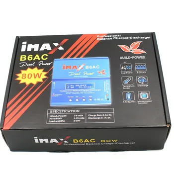 IMAX B6AC RC Lipo Batteri Balance Oplader/Dischargeren B6 AC 80W Digital LCD-Tv med NiCd-NiMH-Oplader, lithium Balance